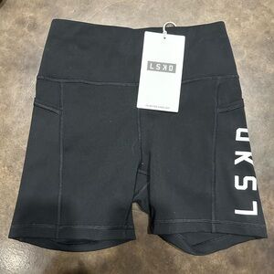LSKD Black/White Bike Shorts